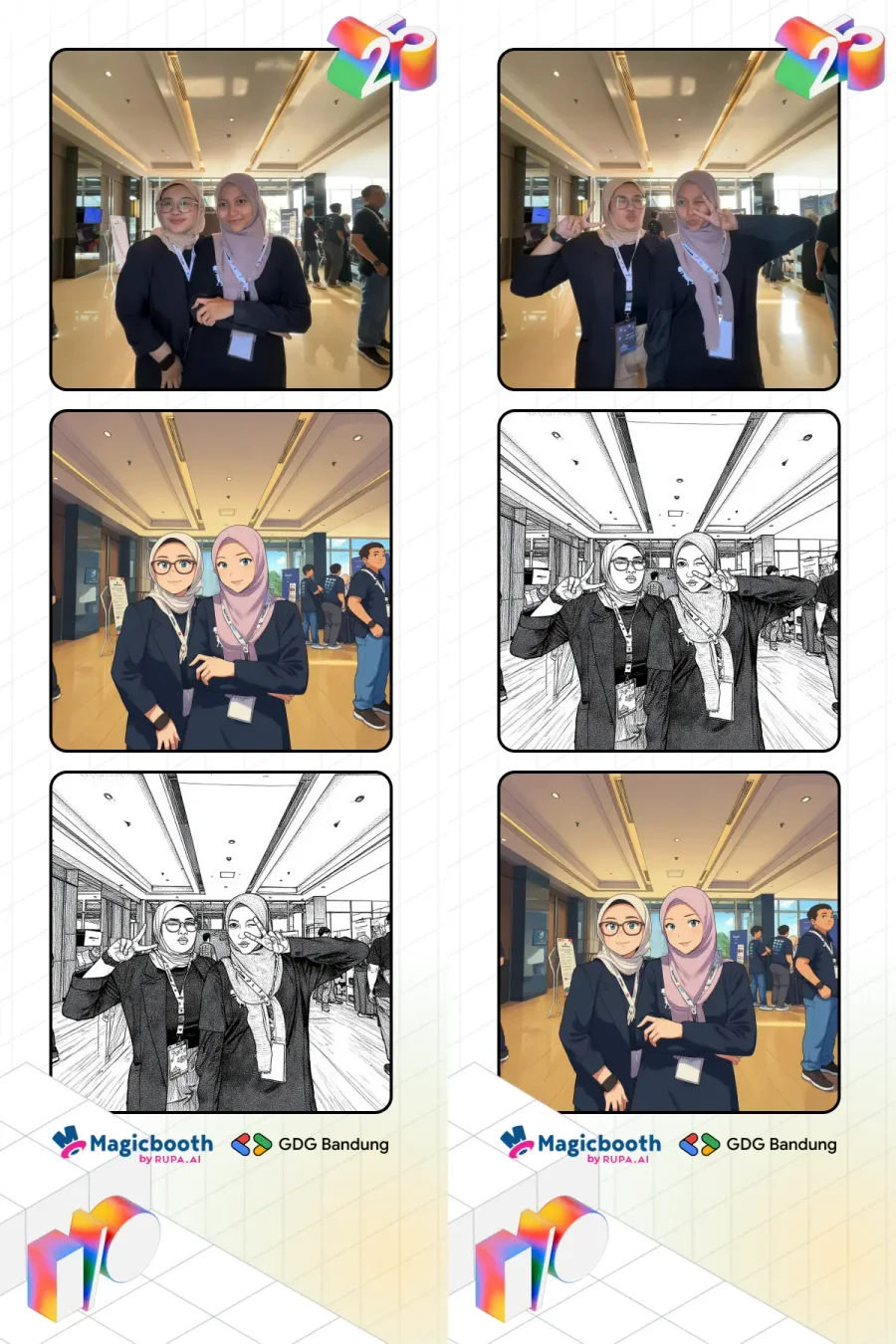 Contoh hasil foto Magicbooth untuk event