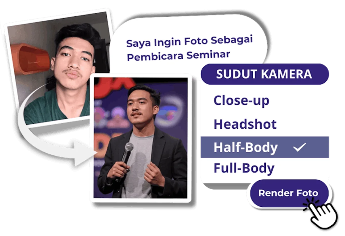 Contoh hasil Rupa.AI Studio