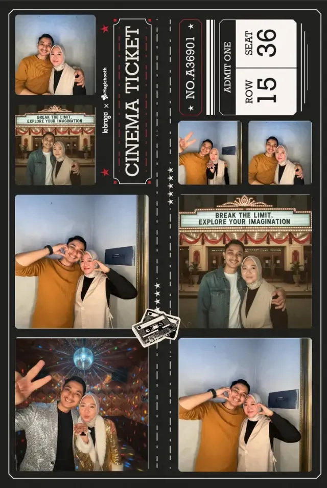 Contoh hasil photobooth yang bisa dibawa pulang pengunjung.