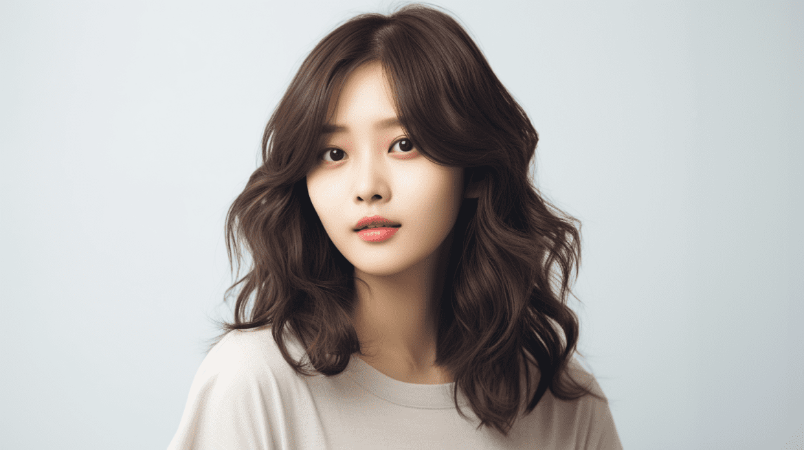 Model rambut wavy medium untuk wajah bulat