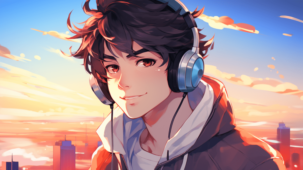 foto profil gaya anime pria keren