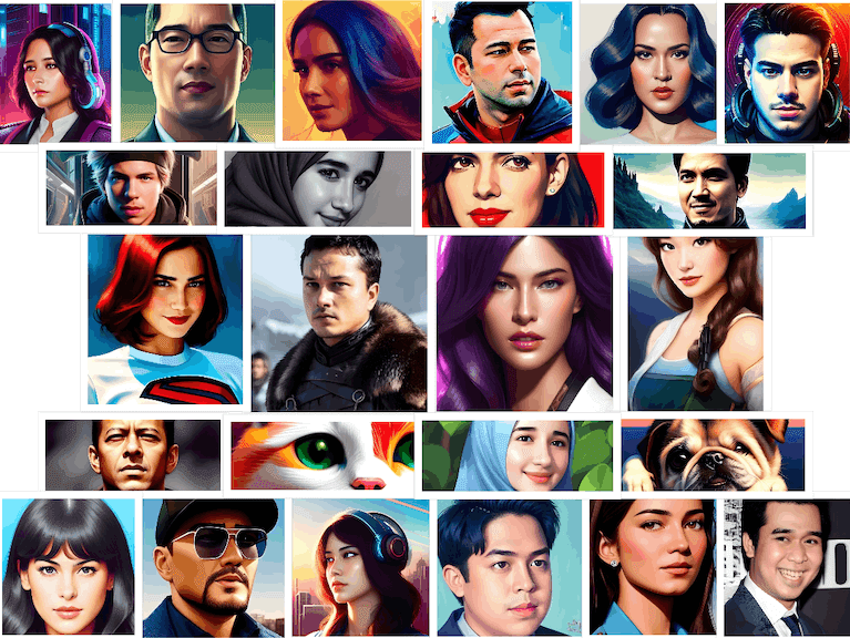foto profil gaya ilustrasi pria keren