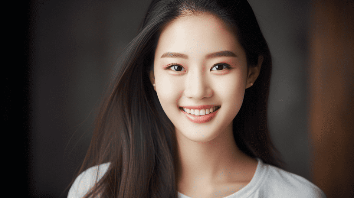 Bibir penuh wanita Korea