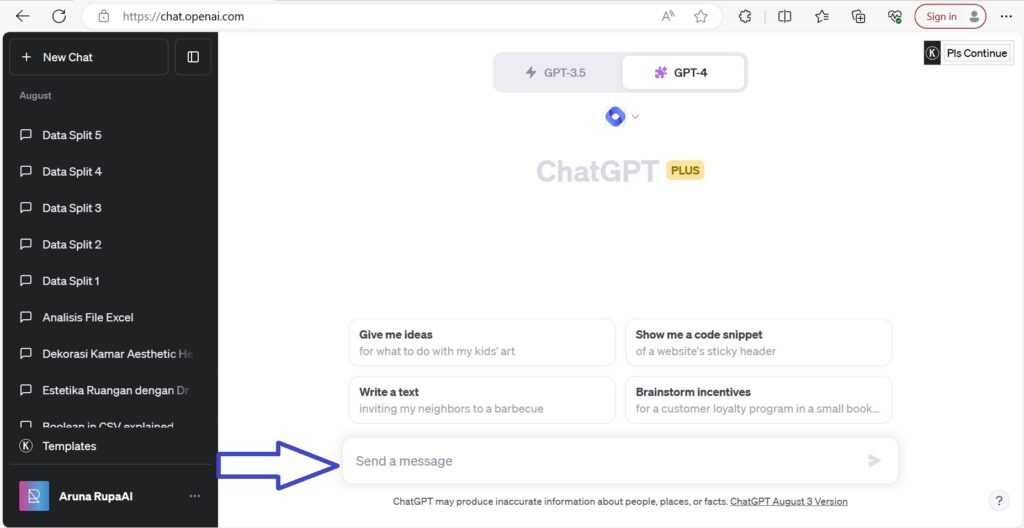 Kotak prompt ChatGPT