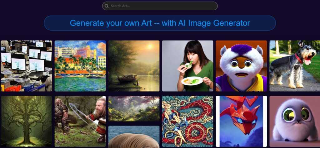 Screenshot DeepAI