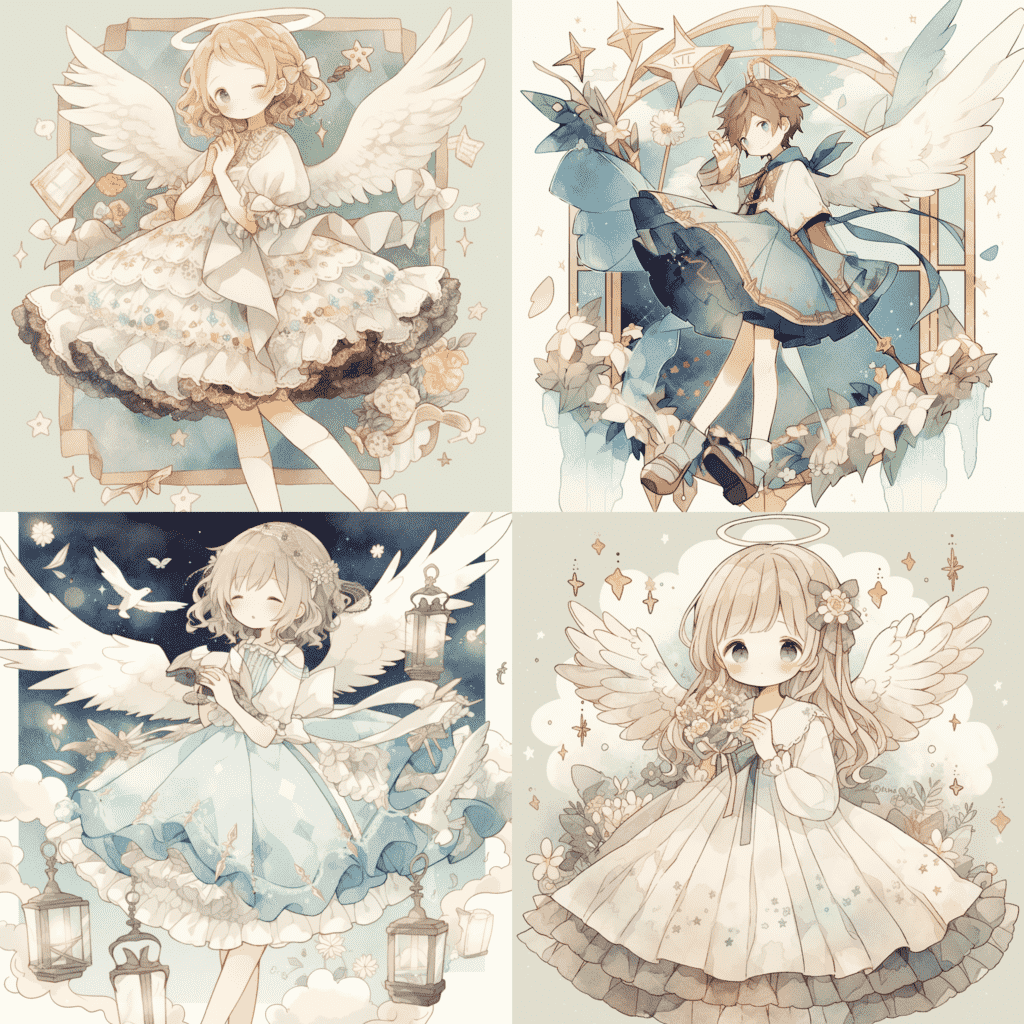Contoh hasil gambar Midjourney - gaya Niji cute