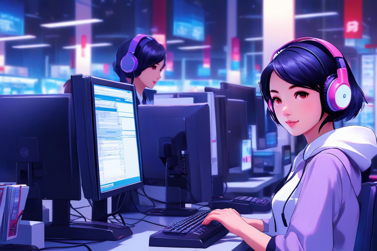 ilustrasi Aruna AI sebagai customer service