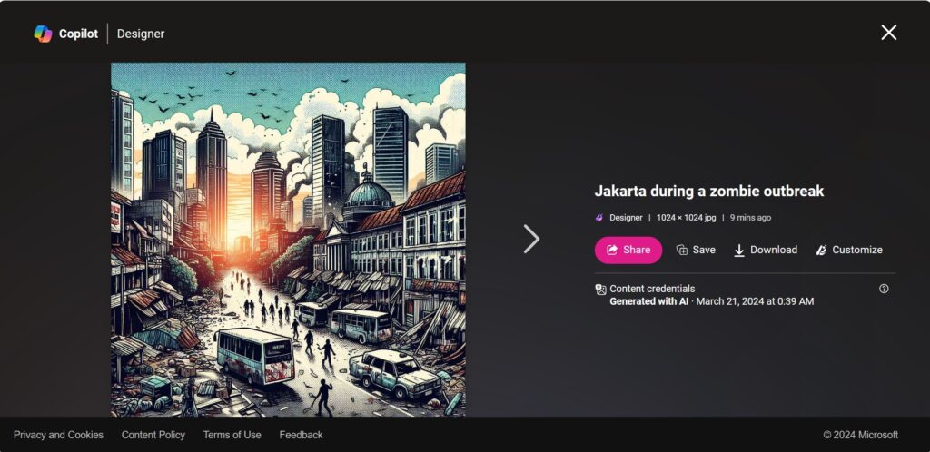 cara bikin gambar AI gratis di copilot - contoh gambar 3
