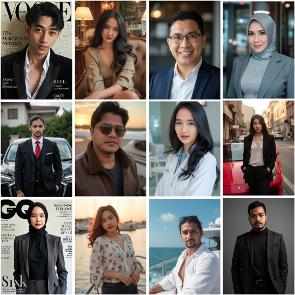 Contoh hasil Rupa AI Studio