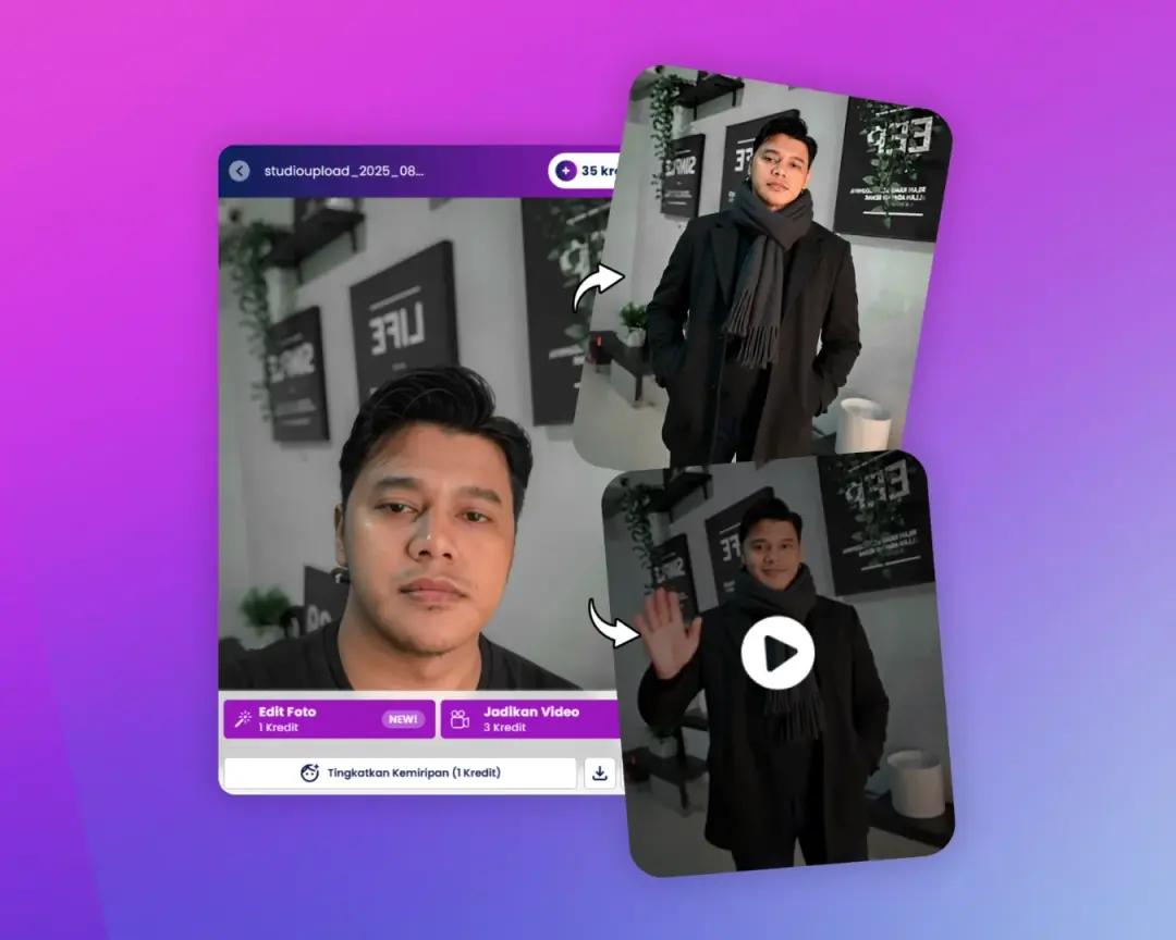 Cara Membuat Foto Bergerak Seperti Video dengan Fitur Animate di Rupa AI